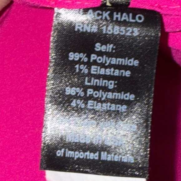 Black Halo Size 10 Sanibel Style Two Piece Set Hot Pink/Fuchsia NWOT - Picture 8 of 9